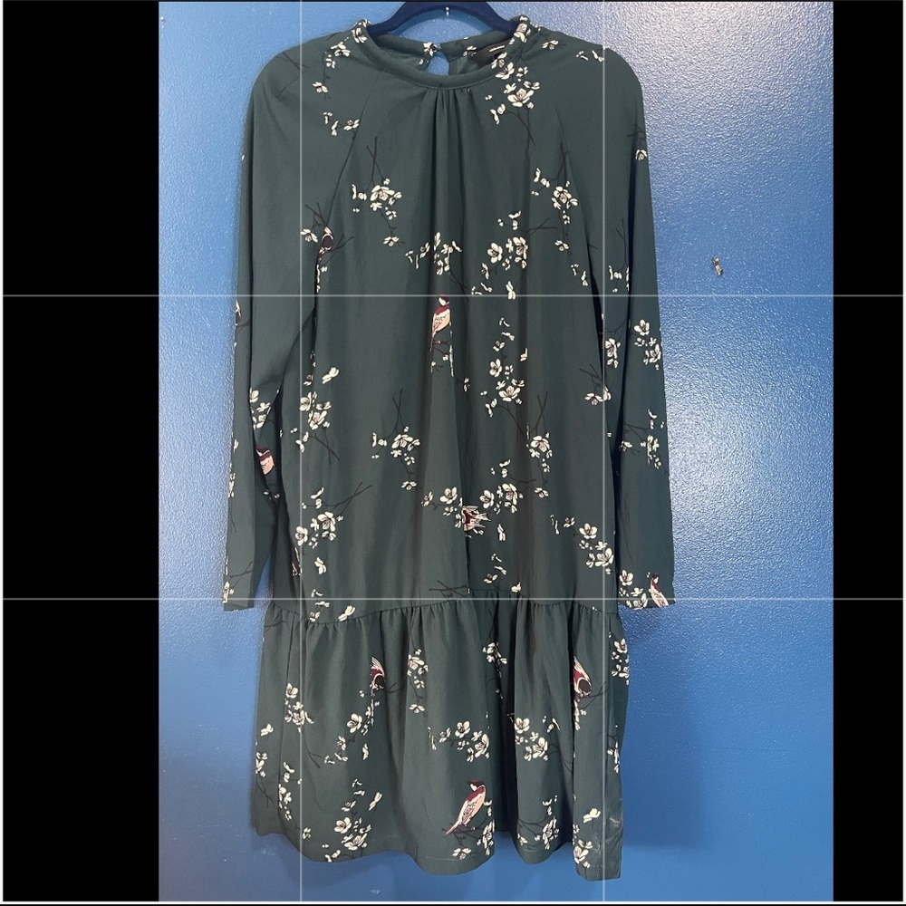 Vero Moda Forest Green Drop Waist Dress